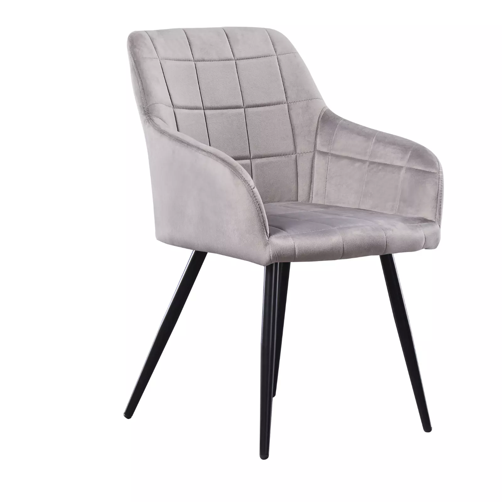 Velvet Dining Chair | Cushioned Padded Seat | Meta